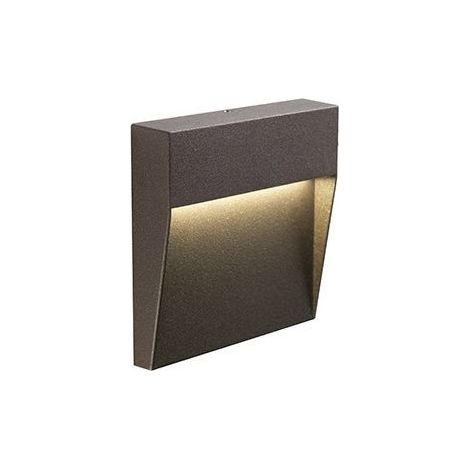 Eclairage marche pied 3W Led 3000K ligne geo carré café (1/2)