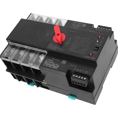 Commutateur de transfert automatique double puissance 4P, changement de générateur manuel automatique, 100A 50/60HZ, montage sur Rail Din 35mm (1/5)