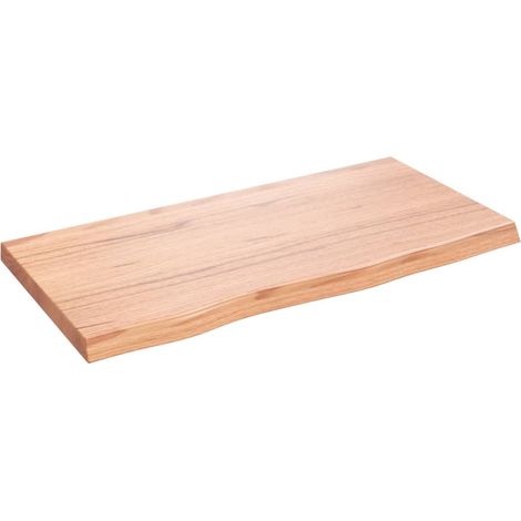Étagère murale,Étagère flottante marron clair bois chêne massif traité CFW48642 (1/5)