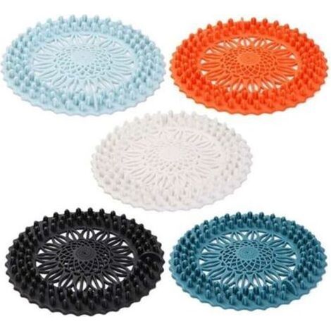 Siphon de Sol en Silicone Couvre crépine d'évier Filtre à Tamis de vidange Convient pour filtrer Les Articles Divers au Sol tels Que la Cuisine, la Salle de Bain, la Salle de Bain 5 Pièces (1/5)