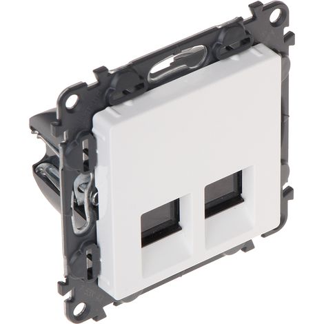 Valena life Doppia presa per computer RJ45 cat.6 UTP bianca 753143 (1/5)
