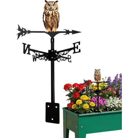 Windschutz aus Metall in Eulenform Wetterfahnen für den