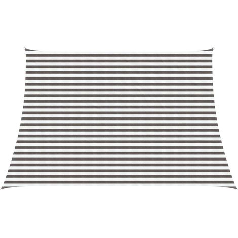 Toldo Vela Gris claro y blanco. 4 / 5 x 3 m HDPE vidaXL