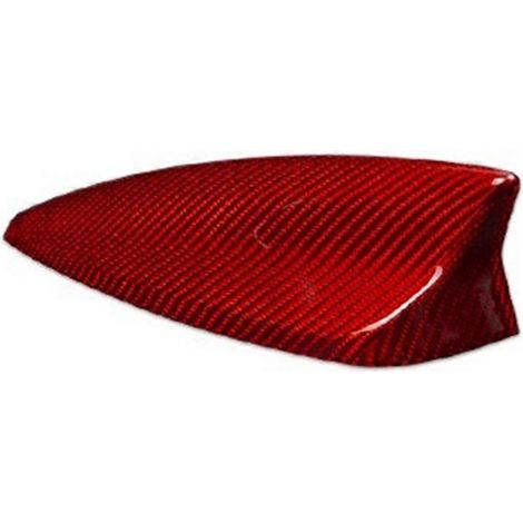 Autoantennenabdeckungsaufkleber in roter Carbonfaseroptik