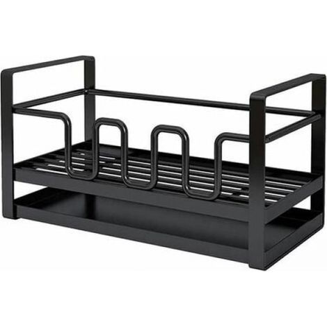 (Black) Kitchen Sink Storage Rack with Drainer (1/5)