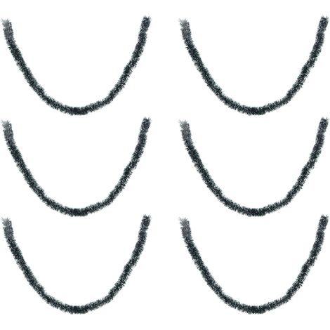 Ensemble de 6 couronnes de Noël artificielles vert foncé et blanc, réalistes et éclatantes, pour décoration de fête. (1/5)