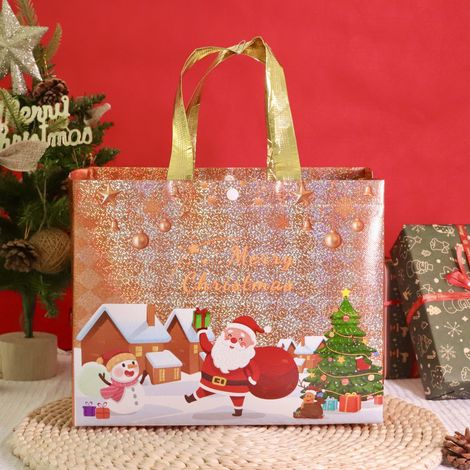 Sachets cadeaux de Noël 322515 cm avec cordon de serrage, lot de 10, sachets pour emballer des friandises de Noël, sachets cadeaux pour les fêtes de Noël, sachets à bonbons avec nœuds (1/3)