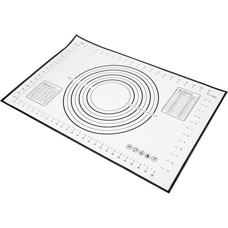 Tapis de pétrissage antiadhésif en fibre de verre avec dégradés, noir, 40 x 60 cm (réf. 76092). (1/5)