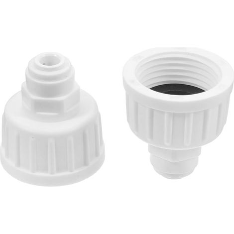 CCYKXARaccord Rapide pour Tuyau D'arrosage 1/4 2 Pcs Connecteurs de Brumisateur Blancs, Adaptateurs de Raccordement Étanches pour Systèmen, Compatible Tuyau (1/5)