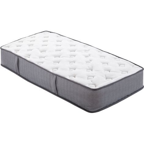 Matelas 90x200 cm épaisseur 25,8 cm ergonomique 7 zones avec housse amovible lavable, soutien confortable pour lit adulte (1/5)