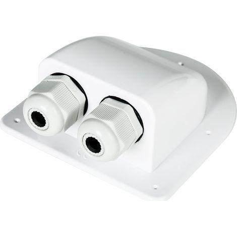 Applicable Passe-Toit Solaire, Passe Toit Cable Solaire Étanche ABS Solaire Double Entrée de Passe Cable de Toit for Tous Les Types de Câbles 2mm² à 6mm² for Bateau RVs (1/5)