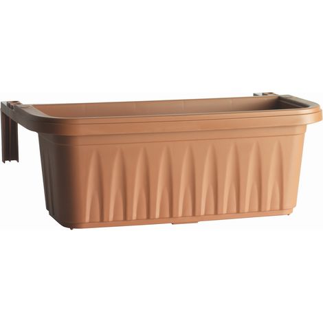 1PZ FIORIERA RETTANGOLARE RONDINE Col. Terracotta cm. 50x20x18,5 h (1/2)