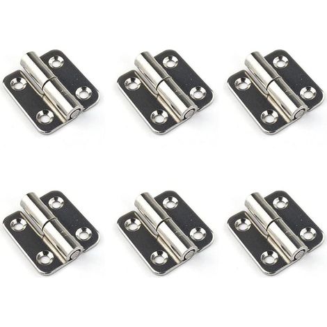 Juego de 6 bisagras desmontables de 3,8 cm - Bisagras extraíbles para puertas - Acero inoxidable 304 - Para uso con la mano izquierda (1/5)