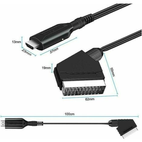 Convertisseur péritel vers Hdmi adaptateur Audio vidéo pour Hdtv/dvd/décodeur/ps3/pal/ntsc Starlight - RWConvertisseur de tension.. (1/3)