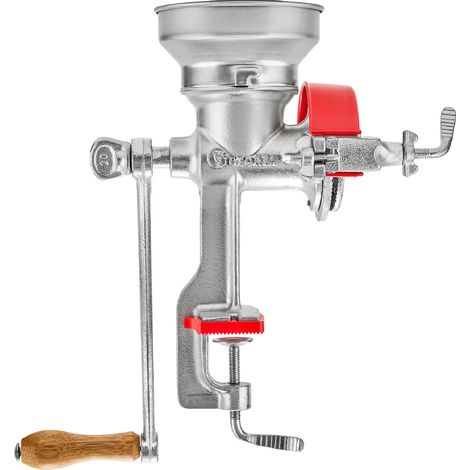 Victoria 30018 Molino Cereales Manual Hierro Fundido para Moler Café, Maíz, Semillas, Grosor Ajustable Cromado