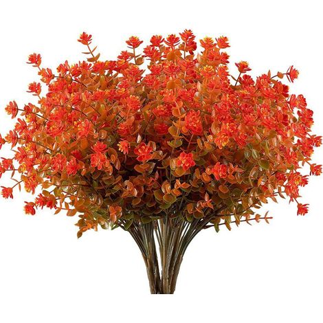 Fleurs Artificielles - Eucalyptus Et Camélia - Décoration Table Mariage Ou Intérieur - Lot De 6 Pièces (1/5)