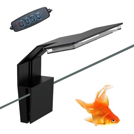 Aquarium Lamp Clip, Full Spectrum LED Lighting Aquatic Plants, 4 Colours Dimmable, Aquariums 0.7 cm Thick (1/5)