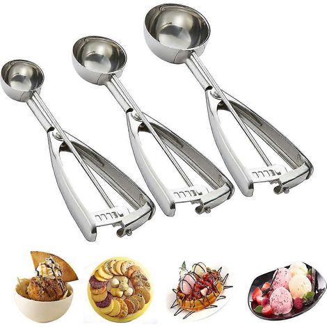 Ensemble de cuillères à biscuits - n° 60/1 cuillère à soupe, n° 40/2 cuillères à soupe, n° 20/3 cuillères à soupe - 3 cuillères à biscuits (1/5)