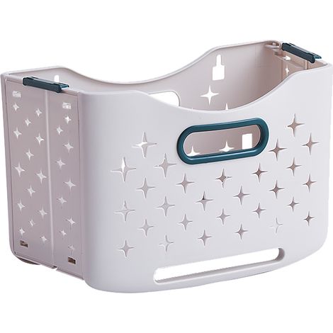 Panier à linge pliable et portable, rangement pour vêtements, bleu marine, panier individuel (1/5)