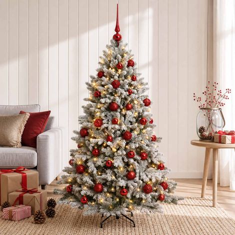 vidaXL Artificial Christmas Tree with Bauble 150 cm 150 LEDs (1/5)