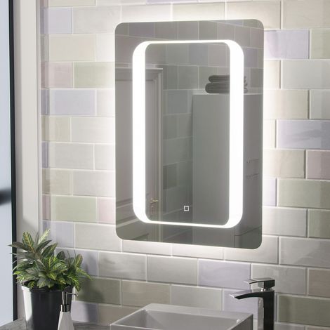 Mia Illuminated LED Bathroom Mirror with Anti Fog and Touch Switch (1/5)