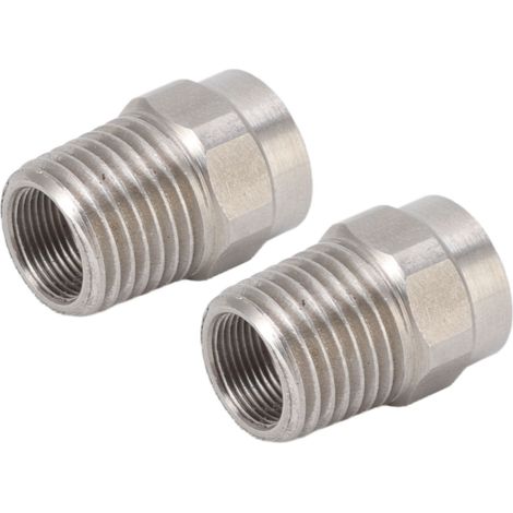 Lot de 2 buses de brumisation à tête plate, filetage mâle G1/4, en acier inoxydable, pour l'arrosage du jardin (1/5)