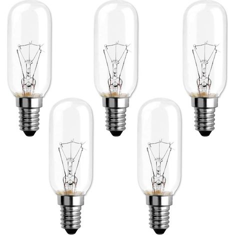 QAZQA Ampoule E14 40W Incandescence, 320LM T25, Blanc Chaud 2700K Dimmable Ampoule pour Hotte Aspirante, 220V E14 Petit culot à vis Pygmy Lamps pour Hotte Aspirante, Réfrigérateur, Plafonnier, 5 Pièce