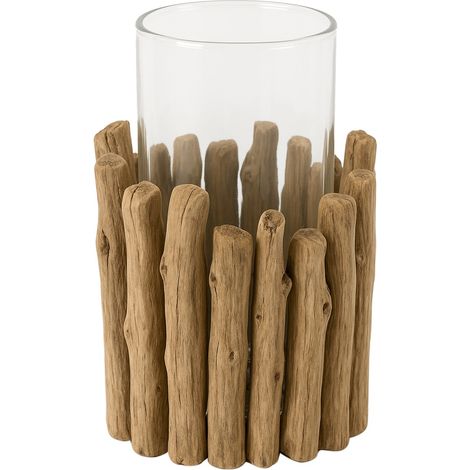 Kerzenhalter aus Kastanienholz für elegante und gemütliche Heimdekoration, ideal für Duftkerzen und Dekorationen