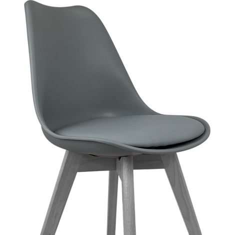 SEDIA LELIA PP/PU 48X57X81 Grigio/Grigio - 2 Sedie (1/3)