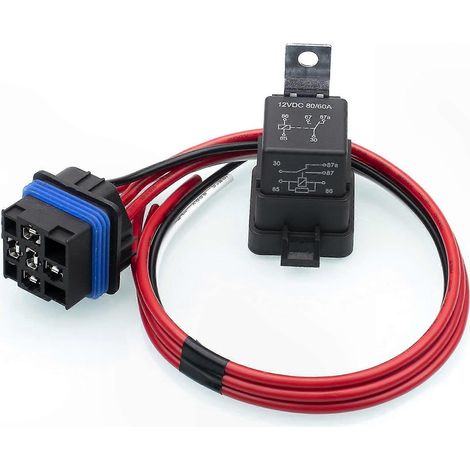 Relais étanche 12V haute intensité avec connecteur 5 broches pour voiture, bateau et usage industriel (1/4)