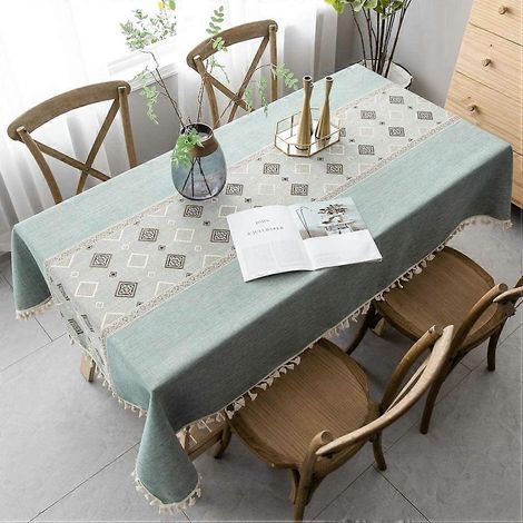 Nappe élégante en coton de style chinois, lavable en lin, idéale pour les réunions de famille.