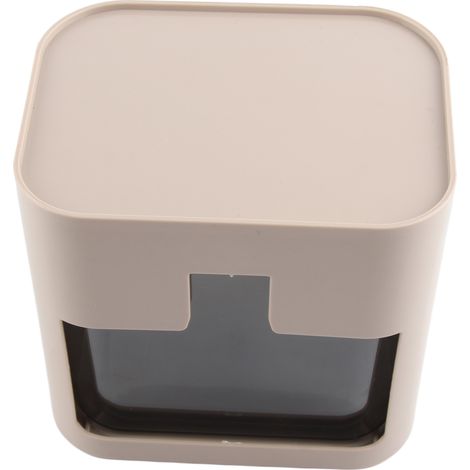 Boîte de rangement pour sachets de thé multifonction, bureau, capsule café, support vertical, plastique acrylique gris (1/5)