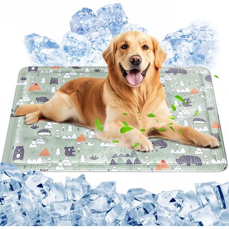 Tapis rafraîchissant pour chiens 40x50cm en gel non toxique, imperméable et résistant aux griffures, motif animal. (1/5)