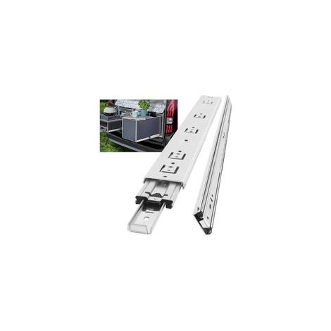 Glissière de tiroir pour charges lourdes, capacité de charge jusqu'à 68 KG, sans serrure,Extension 650mm, 1 Paire (2 pièces)