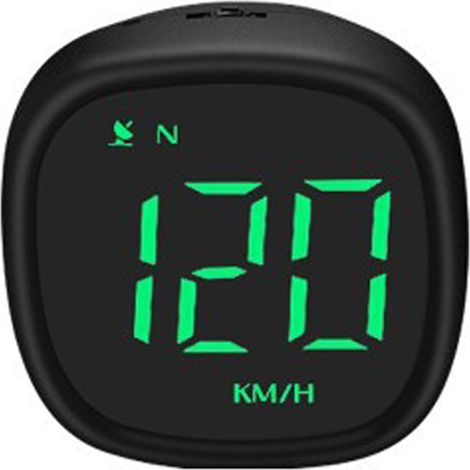Affichage tête haute universel LED GPS numérique Compteur de vitesse HUD Support Alarme de survitesse Rappel de fatigue au volant pour véhicule moto (1/5)