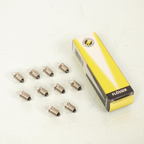 Boite de 10 petites ampoules à vis E10 3.5V 200mA 0.70W pour (1/5)