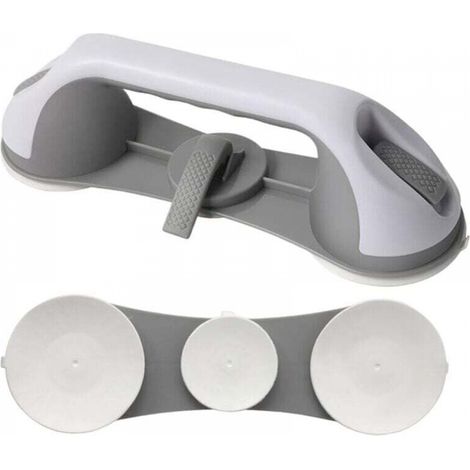 2 Pièces Barre d'appui pour baignoires, 28cm poignées de douche de sécurité pour personnes âgées avec ventouse Main courante robuste (1/5)
