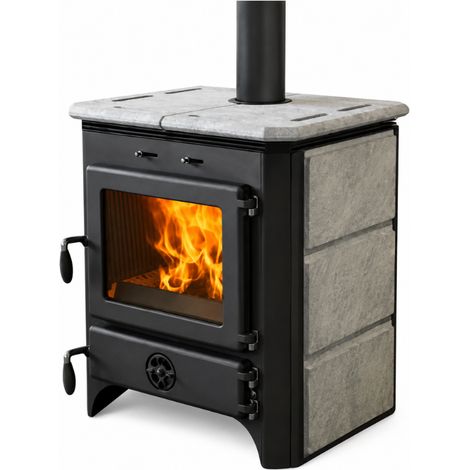 Poêle à bois VULKAN II Pierre Ollaire 8 kW - (1/5)
