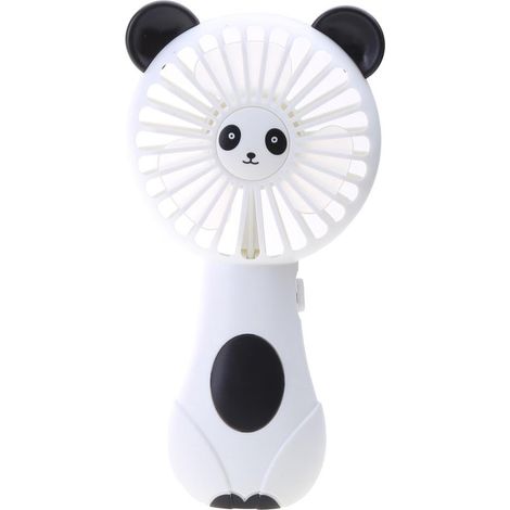 Ventilatore a sacco in morbida schiuma con simpatici motivi di animali, a batteria, ideale per studenti, panda e gatto (1/2)