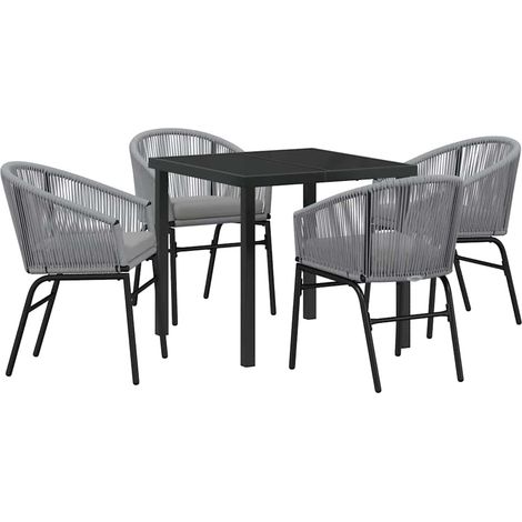 Maison Exclusive - Conjunto de Comedor de Jardín 5 pcs Antracita (1/5)