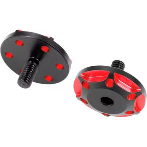 Convient pour 4 vis de montage d'aileron arrière en métal M3, applicable aux pièces de mise à niveau pour voitures télécommandées 1/8/1/10, modèle A, schéma de couleurs noir et rouge.