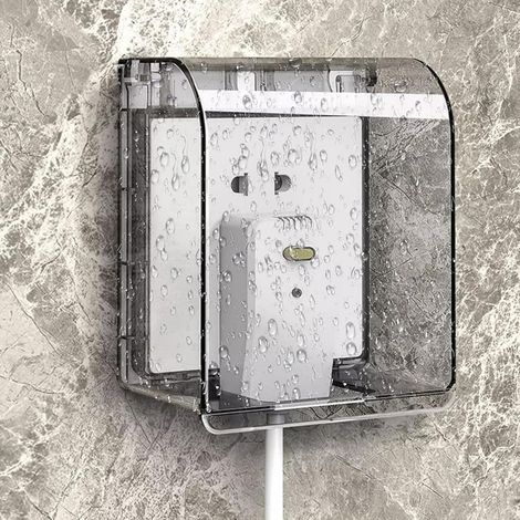 Protection étanche pour prise de courant Kamanan 86 type 12,2 × 10,8 × 7,3 cm prise de courant couvercle étanche couvercle de prise de courant couvercle interrupteur pour salles de bains et cu (1/5)