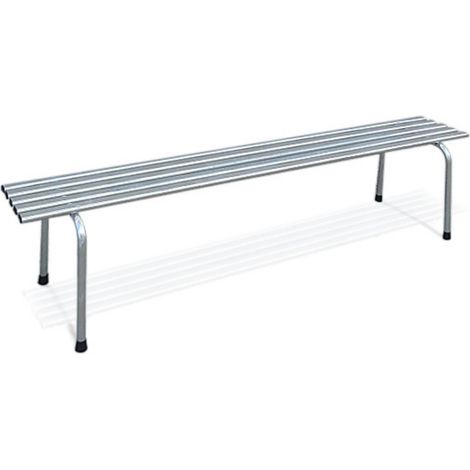 Andrys Panchina Acciaio senza Schienale 190x42x42cm - Tubo Ovale Argento