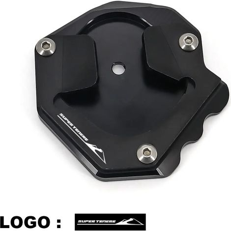 (Logo noir A) Compatible avec la béquille latérale de moto Yamaha XT 1200 Z Super Ténéré 1200 XT1200Z XT1200ZE. Extension de support de pied Maxpower. (1/4)