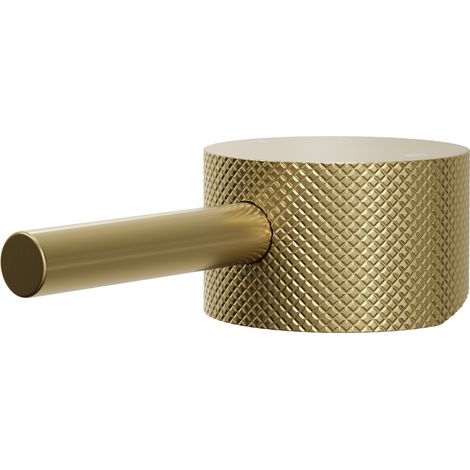 Colore Brushed Brass Industrial Style High Rise Basin Mixer and Freestanding Mixer Fully Knurled Tap Head (1/5)