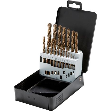 Coffret forets métal - Radix - HSS 5 % cobalt - 19 pièces