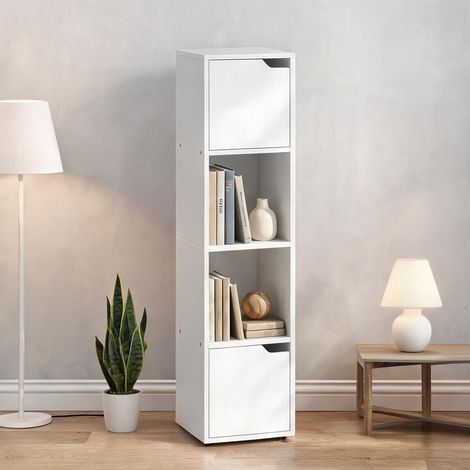 Meuble de rangement de bureau blanco 30 x 29 x 119 cm (1/5)