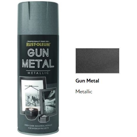 Rust-Oleum Metallic Finish Spray Paint - 400ml - Gun Metal