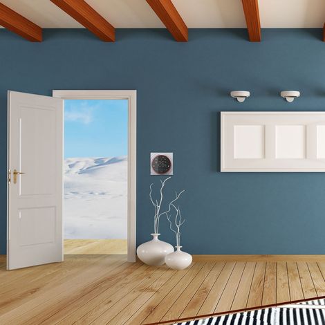 Panneau de commande de thermostat intelligent sans fil pour maison avec commande vocale via application, vanne de contrôle de chauffage d'eau, AC95240V, base carrée, noir. (1/5)
