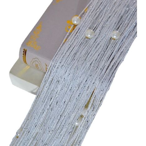 Rideaux à cordes pour portes, rideaux à perles scintillantes, rideau de perles scintillantes pour placard ouvert, linge à suspendre, perles hippie scintillantes, panneau de fenêtre pour filles (1/5)